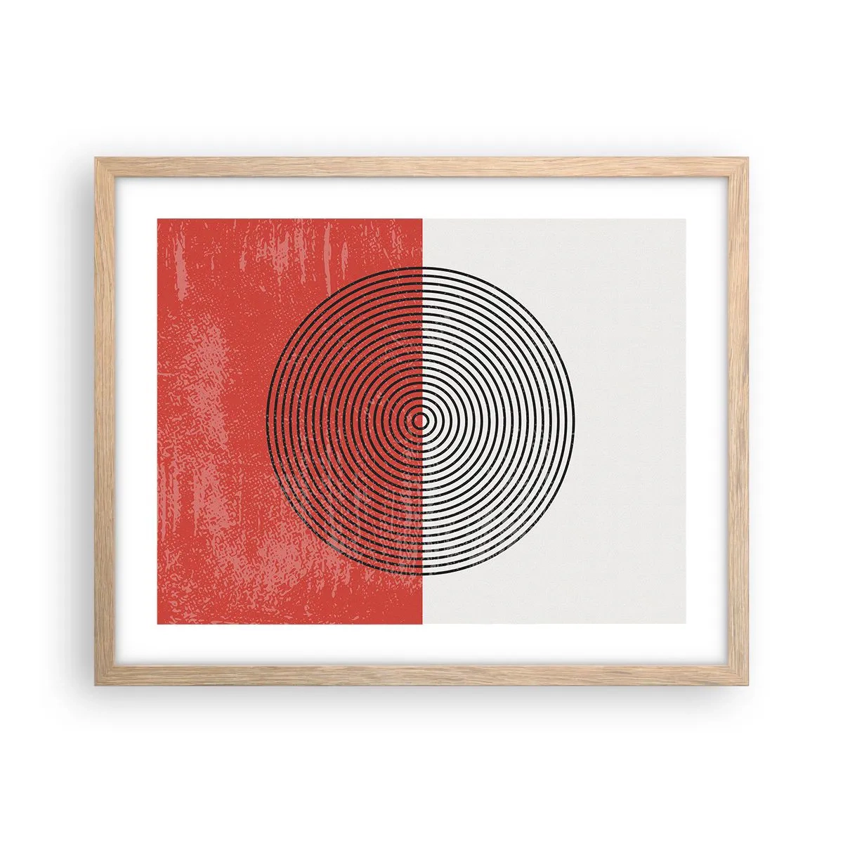 Poster in cornice rovere chiaro - Dritto al centro - 50x40 cm
