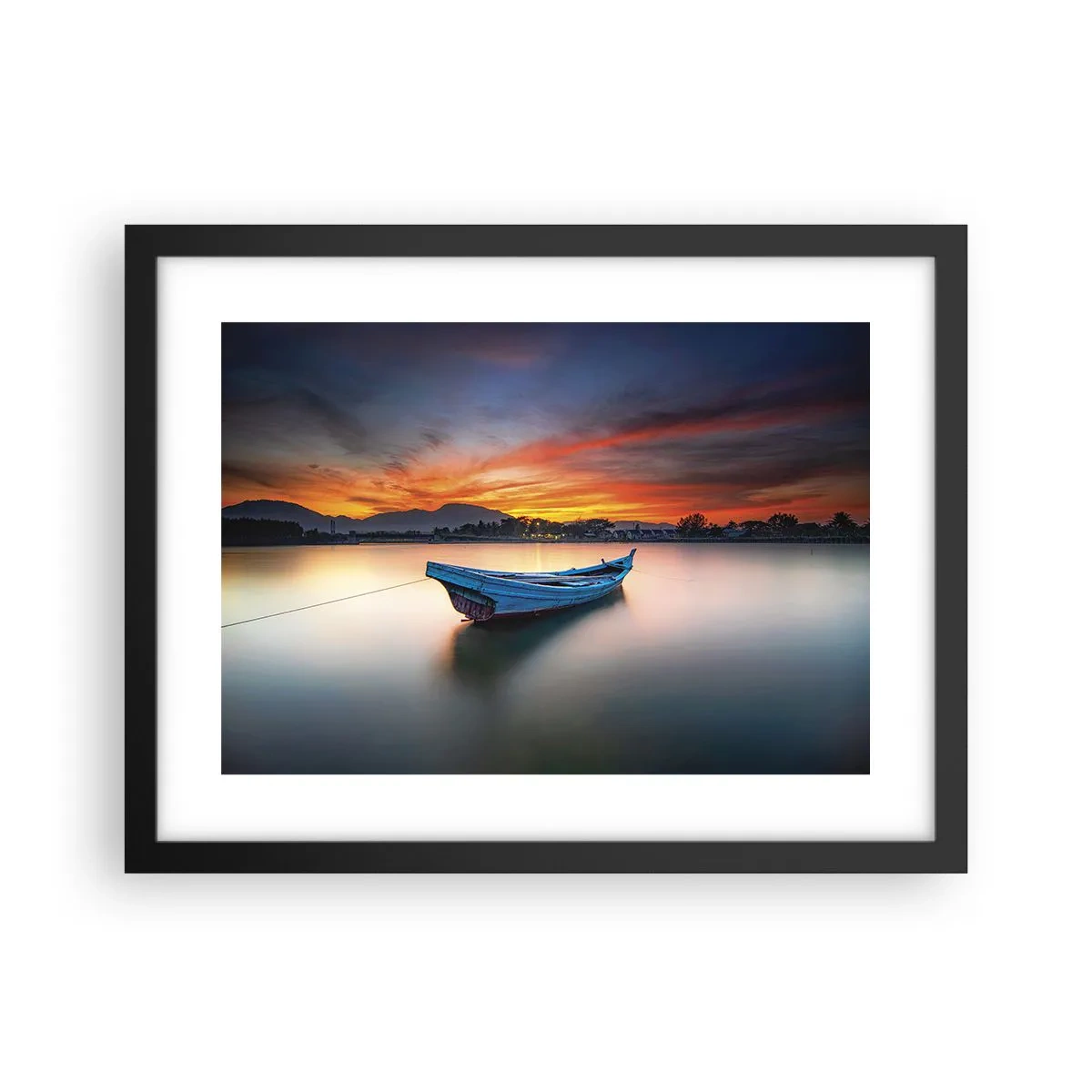 Poster in cornice nera - Viene una notte buona - 40x30 cm