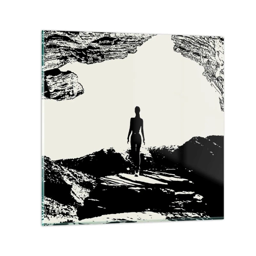 Quadro su vetro - Un nuovo sguardo - 30x30 cm