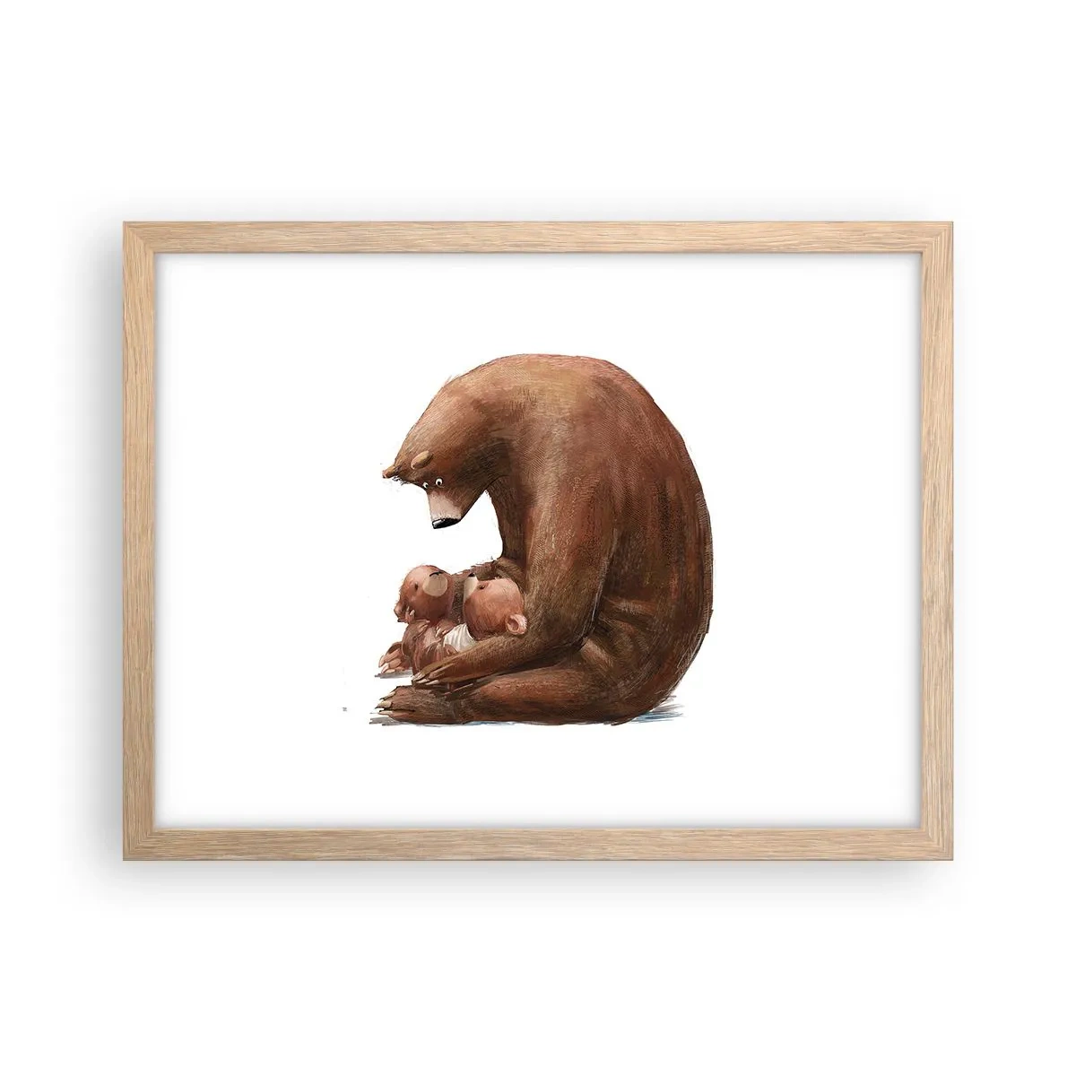 Poster in cornice rovere chiaro - Sogni d'oro, bambini - 40x30 cm