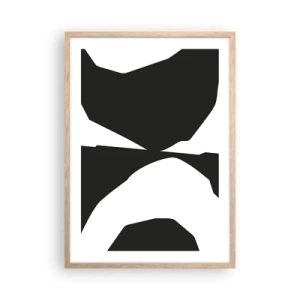 Poster in cornice rovere chiaro - Positivo - negativo - 50x70 cm