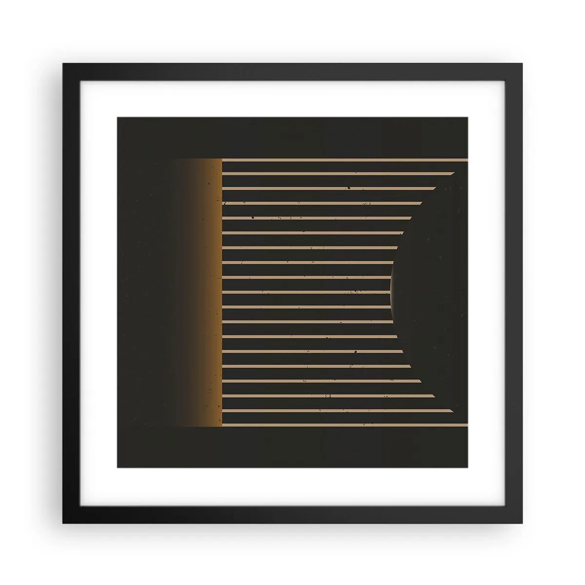 Poster in cornice nera - Esaminare l'oscurità - 40x40 cm