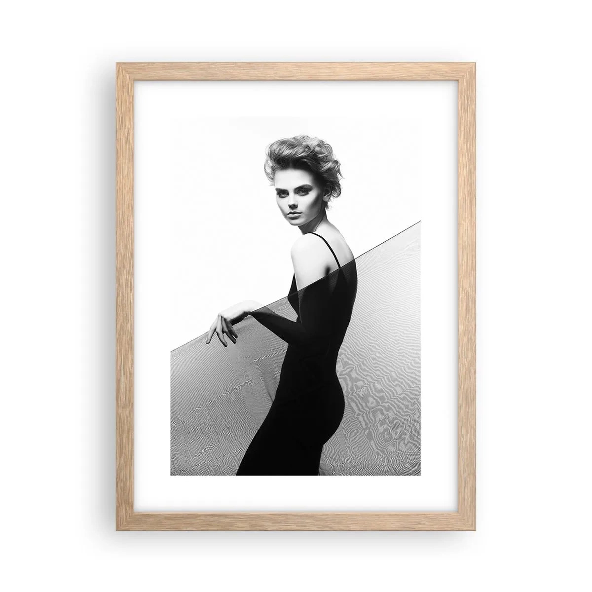 Poster in cornice rovere chiaro - Sguardo magnetico - 30x40 cm