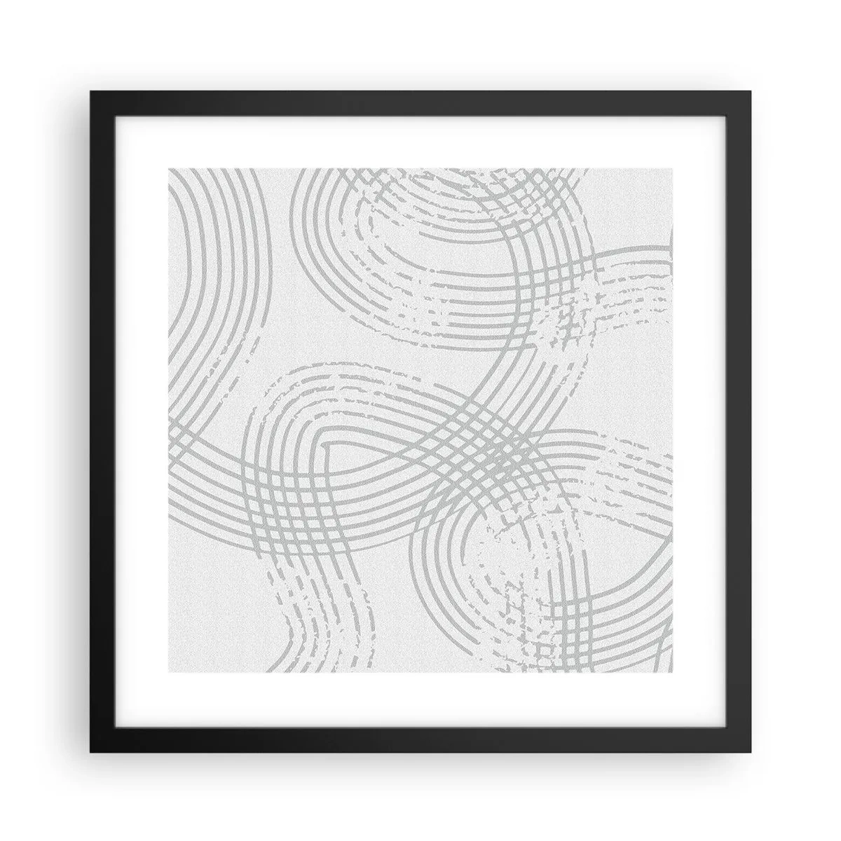 Poster in cornice nera - Non vi è una via diritta - 40x40 cm