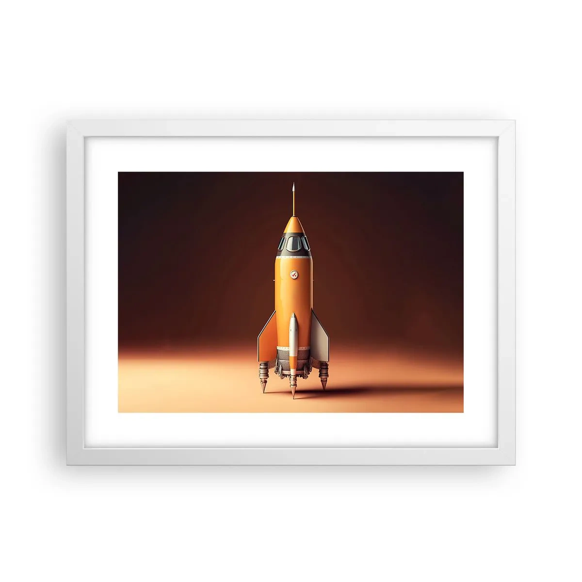 Poster in cornice bianca - Si inizia dai sogni - 40x30 cm