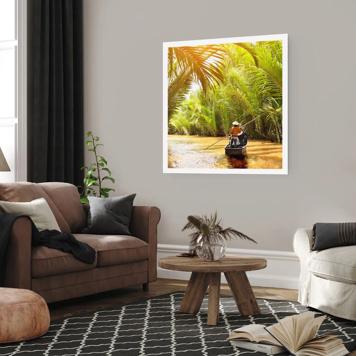 Poster - Tunnel di palme - 30x30 cm