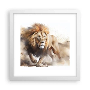 Poster in cornice bianca - Il re si è mosso - 30x30 cm