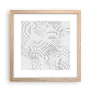 Poster in cornice rovere chiaro - Non vi è una via diritta - 30x30 cm