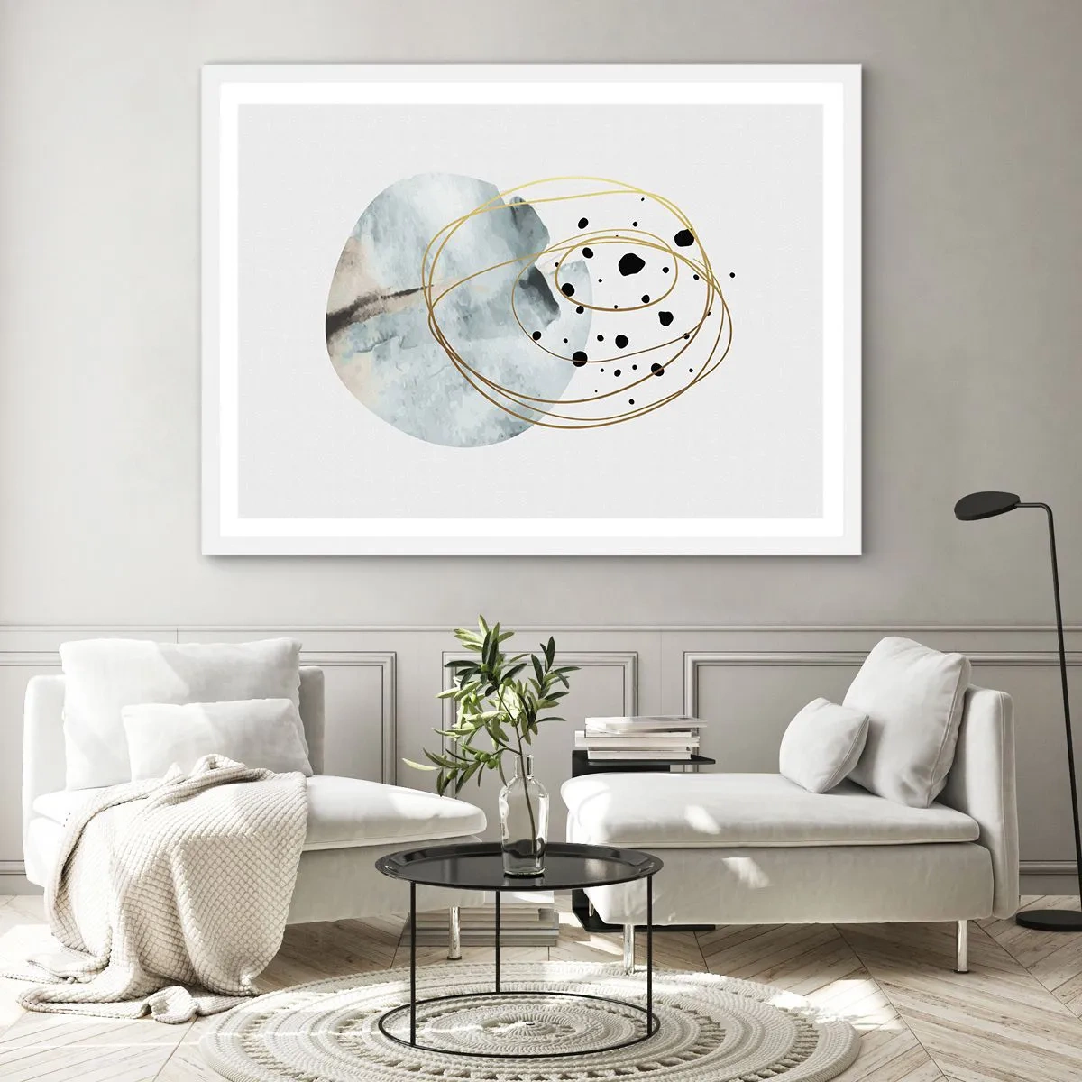 Poster in cornice bianca - Nell'abbraccio dello spazio - 91x61 cm