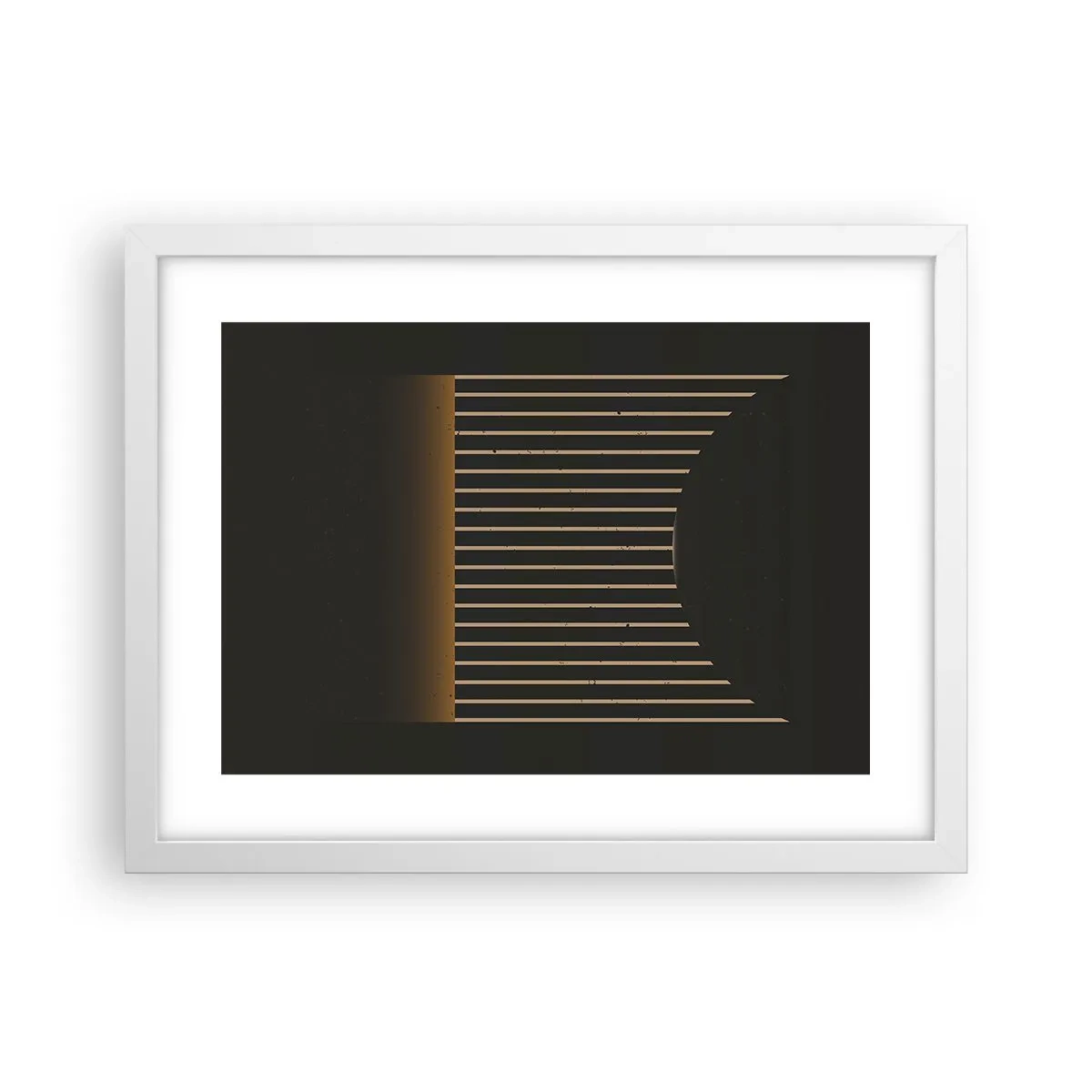 Poster in cornice bianca - Esaminare l'oscurità - 40x30 cm