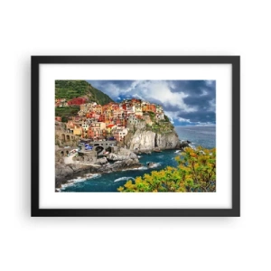 Poster in cornice nera - Aggrappate alla roccia - 40x30 cm