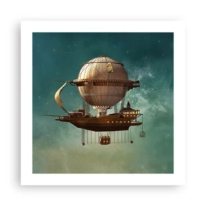 Poster - Saluti da Jules Verne - 50x50 cm