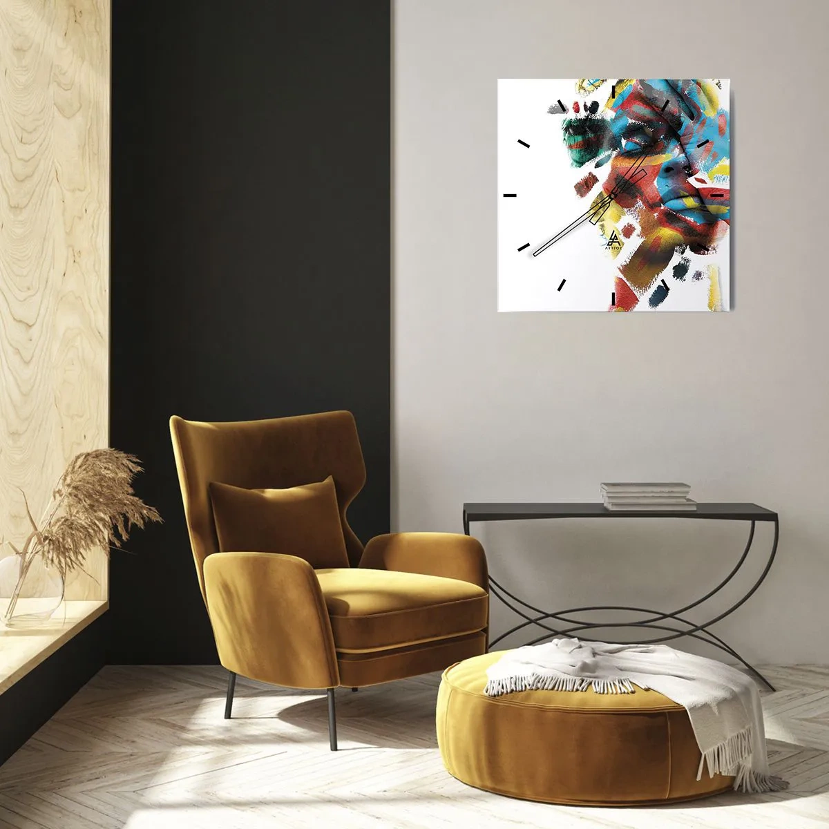 Orologio da parete - Orologio in Vetro - Personalità colorata - 40x40 cm