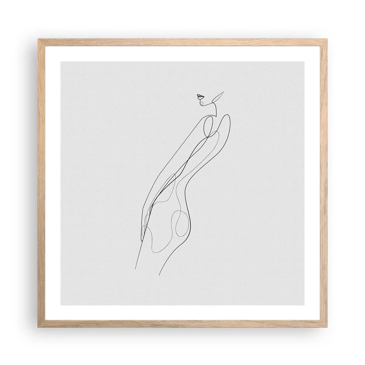 Poster in cornice rovere chiaro - Appena una promessa - 60x60 cm