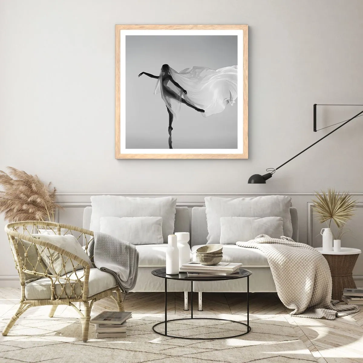 Poster in cornice rovere chiaro - Leggerezza ed eleganza - 60x60 cm