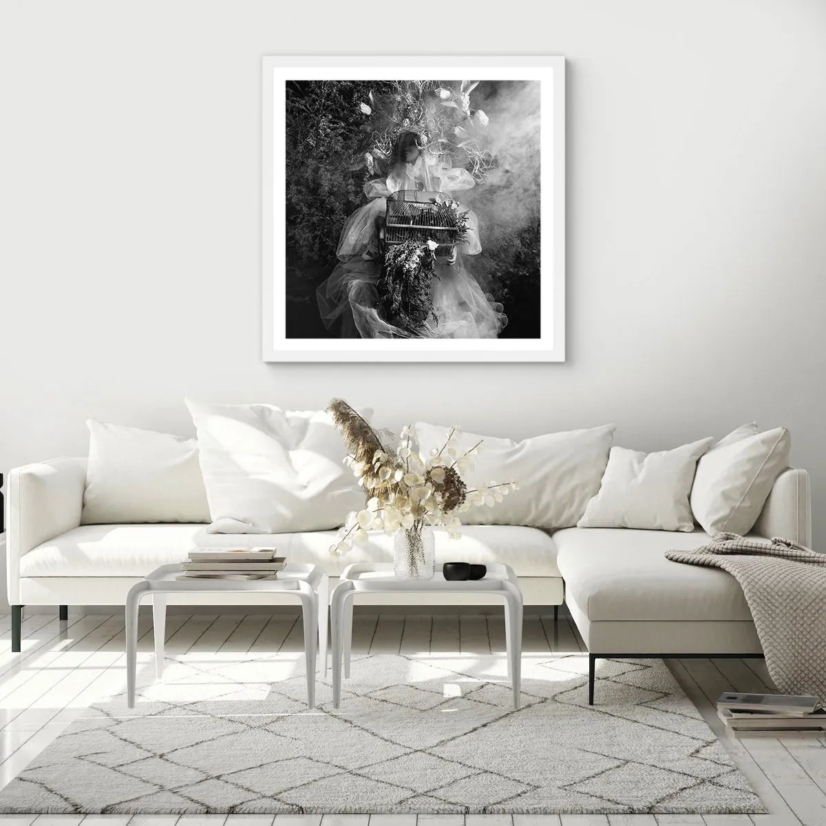 Poster in cornice bianca - Madre natura stessa - 60x60 cm