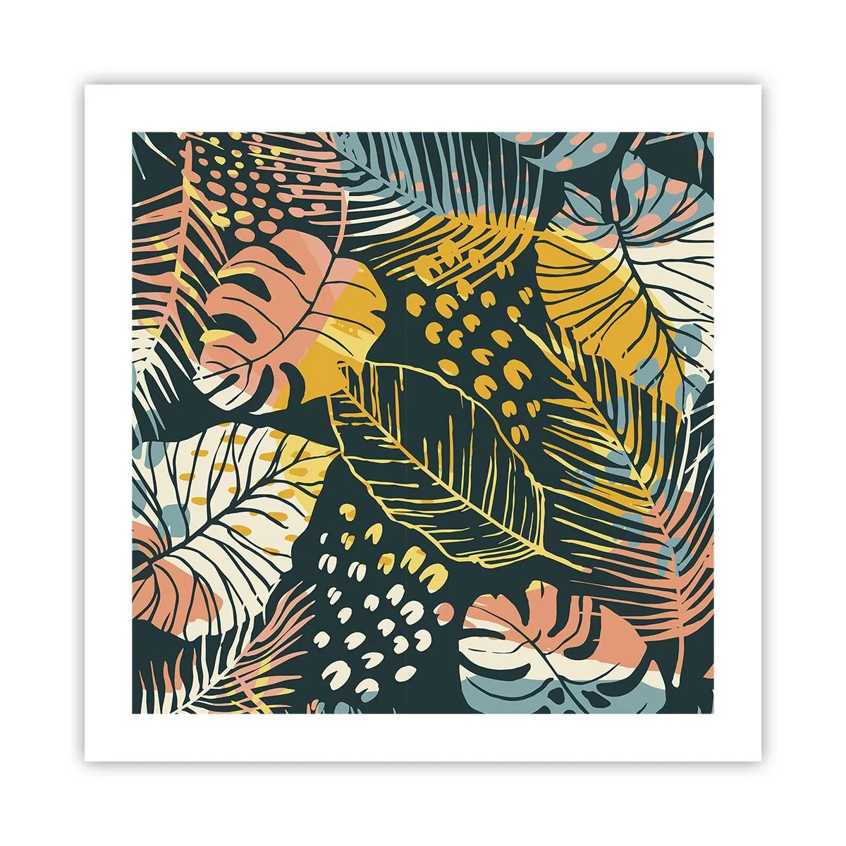 Poster - Fantasia di foglie - 50x50 cm