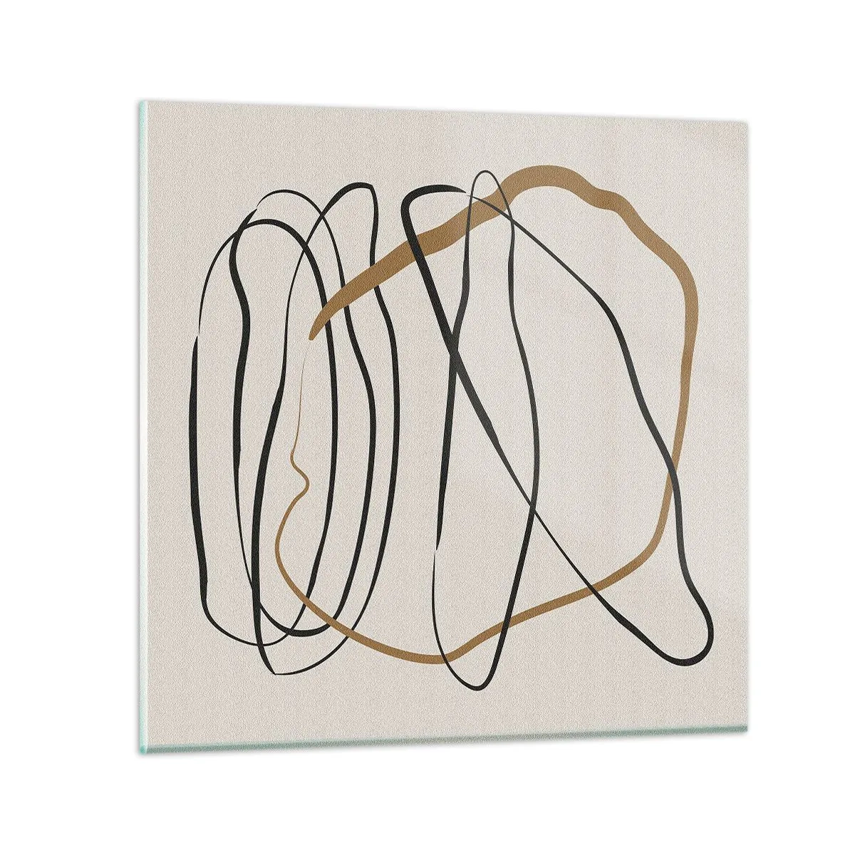 Quadro su vetro - Composizione: danza intricata - 30x30 cm