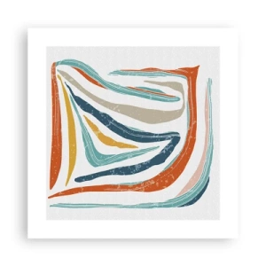 Poster - Astrazione piacevolmente sorridente - 40x40 cm