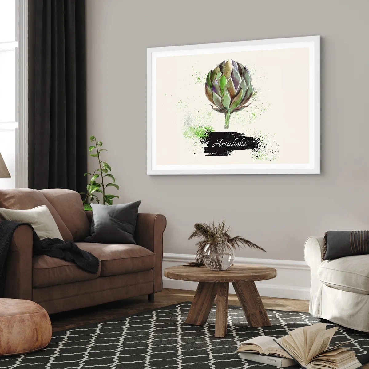 Poster in cornice bianca - Evviva la verdura! - 100x70 cm