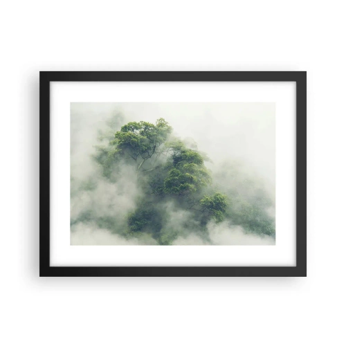 Poster in cornice nera - Avvolti dalla nebbia - 40x30 cm