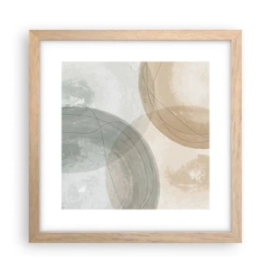 Poster in cornice rovere chiaro - Compenetrazione di mondi - 30x30 cm