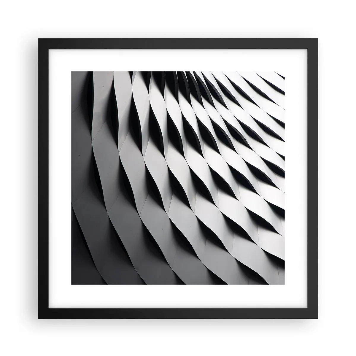 Poster in cornice nera - Sulla cresta dell'onda - 40x40 cm