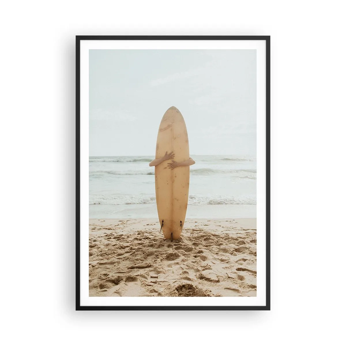 Poster in cornice nera - Amore per le onde - 70x100 cm