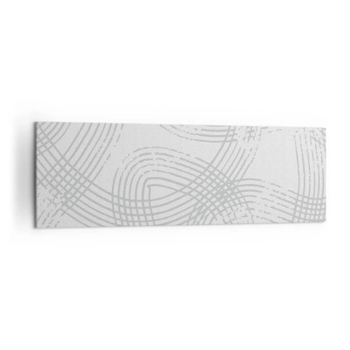 Quadro su tela - Stampe su Tela - Un motivo sottile con linee intrecciate in tonalità chiare - 160x50cm - Non vi è una via diritta - Decorazione murale moderna per soggiorno e camera da letto ARTTOR