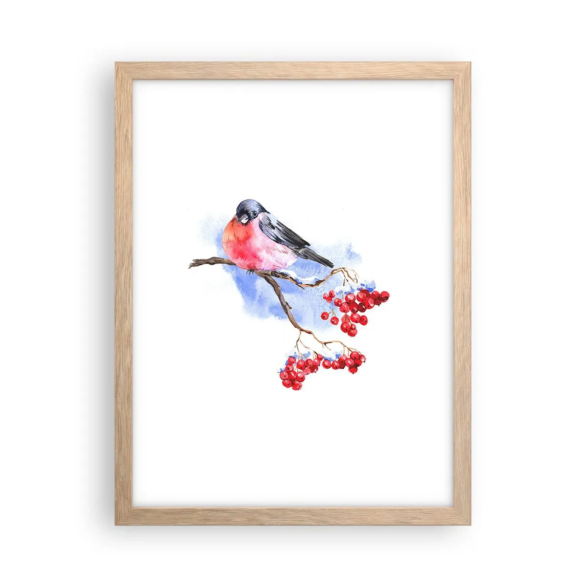 Poster in cornice rovere chiaro - L'inverno a colori - 30x40 cm