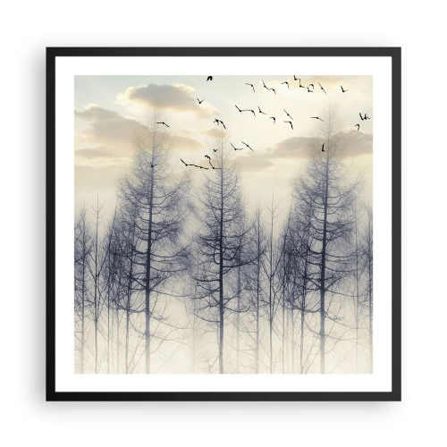Poster in cornice nera - Lo spirito della foresta - 60x60 cm