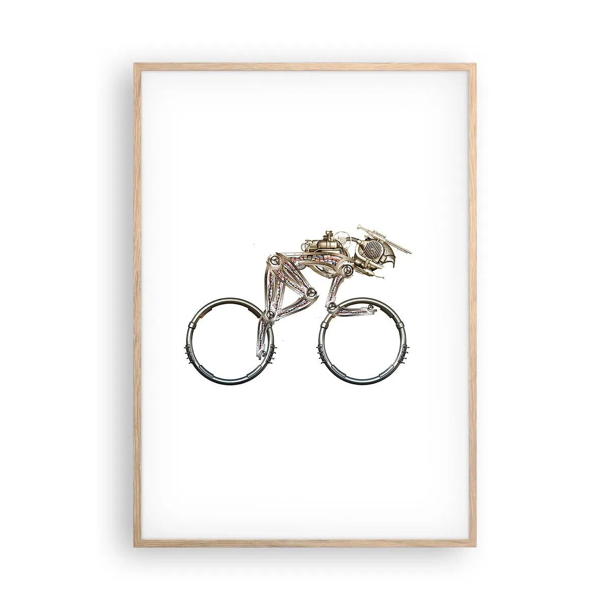 Poster in cornice rovere chiaro - Macchina perfetta - 70x100 cm