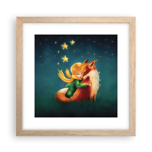 Poster in cornice rovere chiaro - Il piccolo principe - 30x30 cm