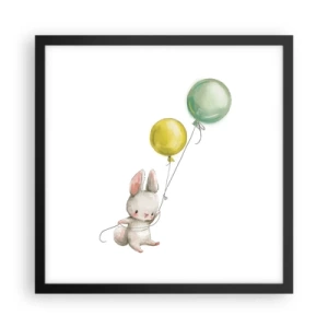 Poster in cornice nera - Volo anch'io! - 40x40 cm