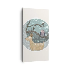 Quadro su tela - Stampe su Tela - Notte fiabesca nel bosco - 65x120 cm