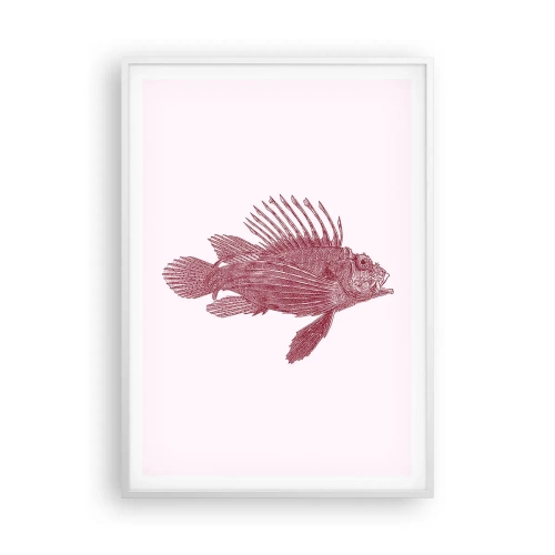 Poster in cornice bianca - Abitante di mari esotici - 70x100 cm