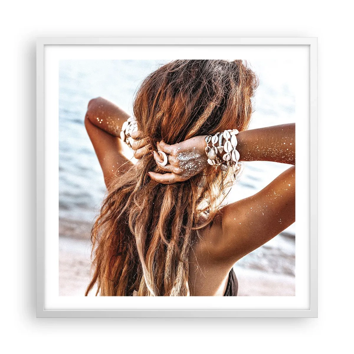 Poster in cornice bianca - Sorella dell'acqua e del sole - 60x60 cm