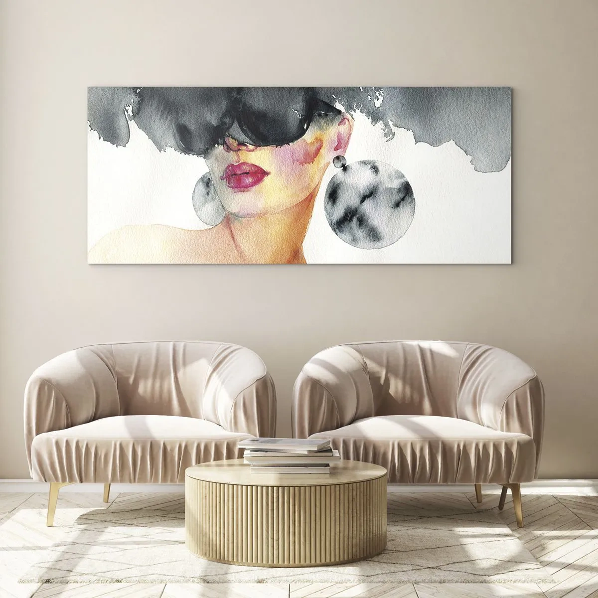 Quadro su vetro - Il segreto dell'eleganza - 100x40 cm