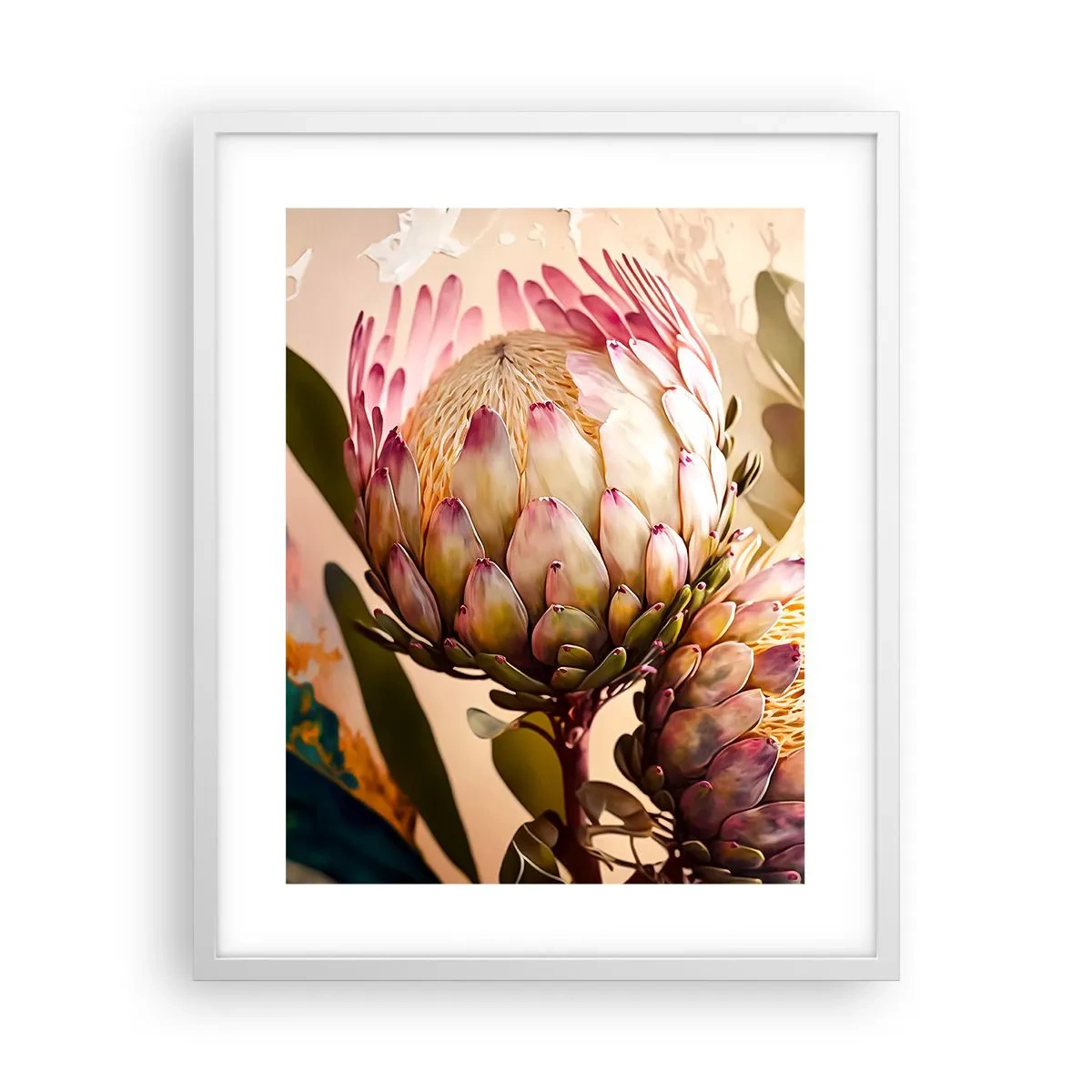 Poster in cornice bianca - Tenero abbraccio - 40x50 cm