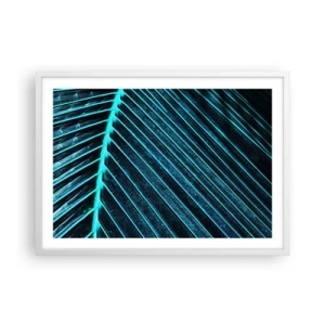 Poster in cornice bianca - La struttura del verde - 70x50 cm