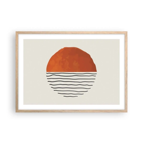 Poster in cornice rovere chiaro - Atmosfera giapponese - 70x50 cm