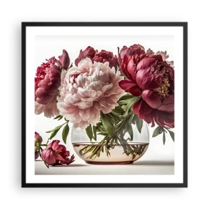 Poster in cornice nera - Bellezza in piena fioritura - 60x60 cm