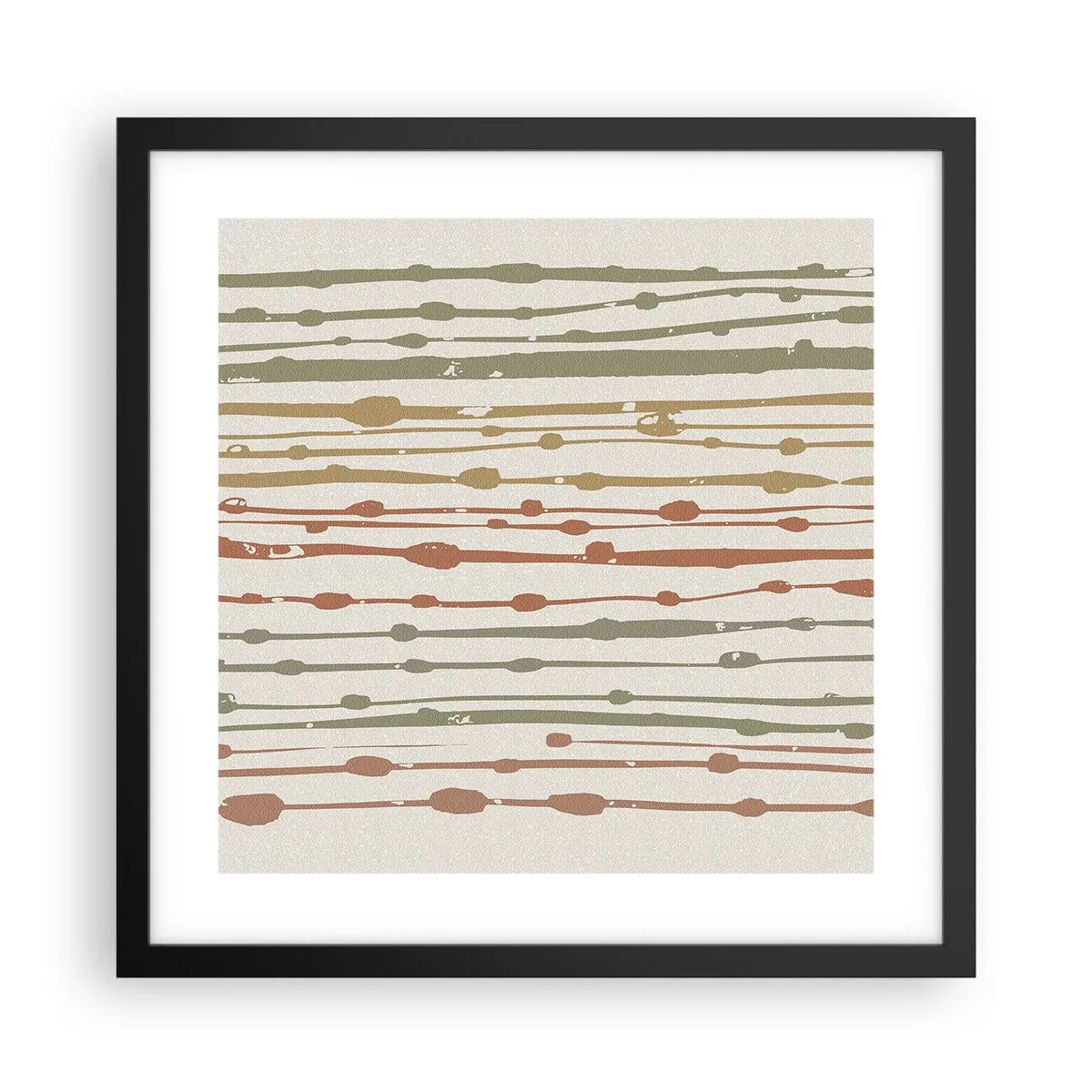 Poster in cornice nera - La notazione musicale dei colori - 40x40 cm