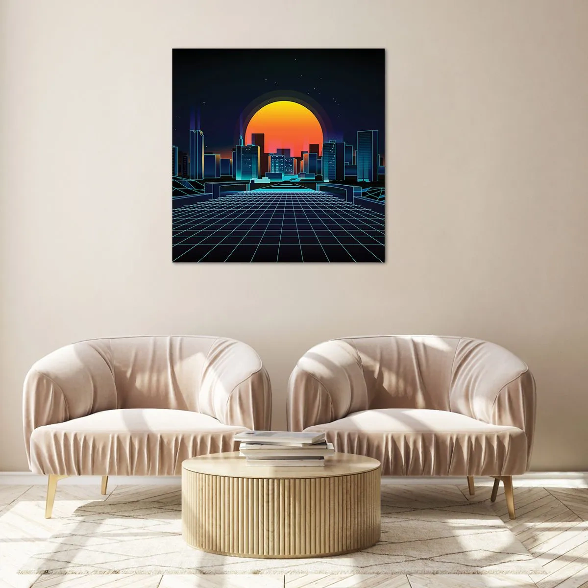 Quadro su vetro - Davvero vuoi tornare al mondo reale? - 40x40 cm