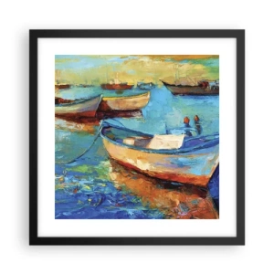 Poster in cornice nera - Nella baia del sud - 40x40 cm