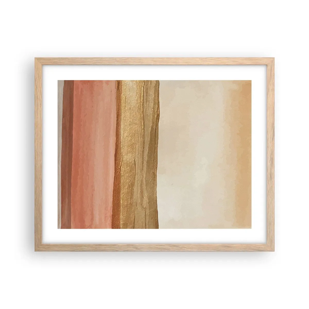 Poster in cornice rovere chiaro - Composizione verticale - 50x40 cm