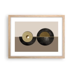 Poster in cornice rovere chiaro - Variazioni attorno al cerchio - 40x30 cm