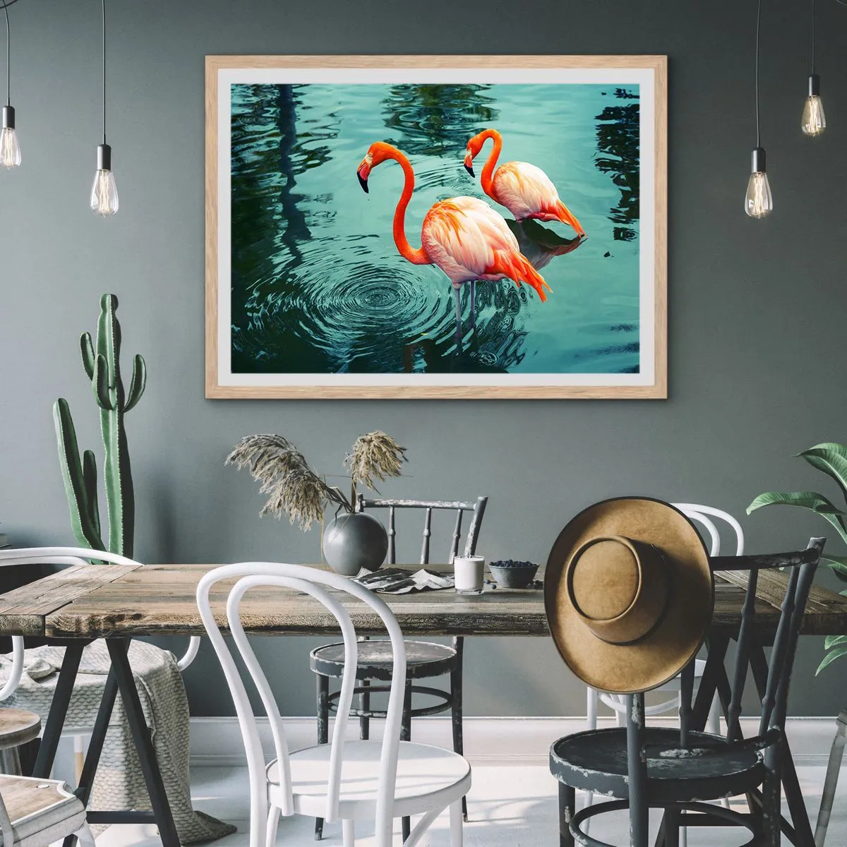Poster in cornice rovere chiaro - Adesso siamo di moda - 91x61 cm