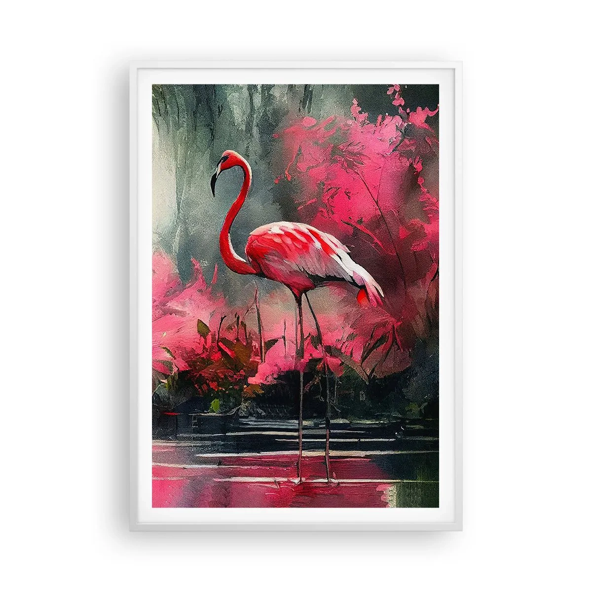 Poster in cornice bianca - Lezione di naturale eleganza  - 70x100 cm