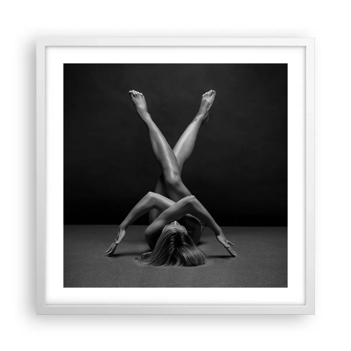 Poster in cornice bianca - Geometria del nudo - 50x50 cm